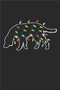 Setter with Christmas Lights - Christmas Notebook - Setter Diary - Dog Journal - Christmas Gift for Dog Lover