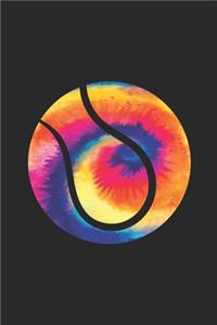 Tie Dye Tennis Notebook - Sports Gift for Tennis Player - Tennis Journal - Tennis Diary