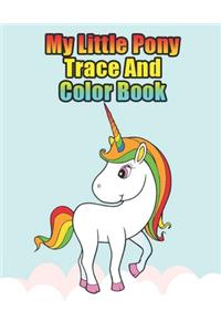 my little pony trace and color book