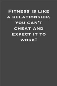 Fitness is like a relationship, you can't cheat and expect it to work!