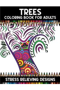 Trees Coloring Book For Adults
