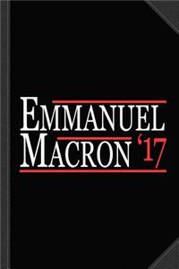 Emmanuel Macron Presidente 2017 Journal Notebook