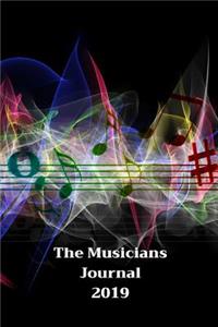 The Musicians Journal 2019: Combined Planner, Music Sheets and Dot Journal