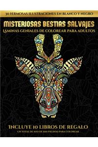 Láminas geniales de colorear para adultos (Misteriosas bestias salvajes)