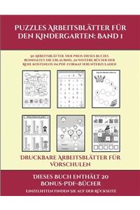 Druckbare Arbeitsblätter für Vorschulen (Puzzles Arbeitsblätter für den Kindergarten