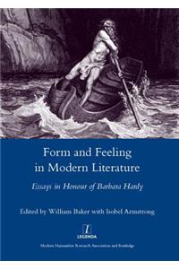 Form and Feeling in Modern Literature