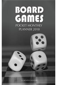 Board Games Pocket Monthly Planner 2018