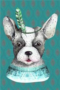 Bullet Journal Notebook for Dog Lovers Cute Dog with Feather 4