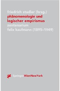 Phänomenologie Und Logischer Empirismus