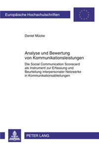 Analyse Und Bewertung Von Kommunikationsleistungen