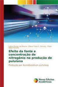 Efeito da fonte e concentração de nitrogênio na produção de pululana