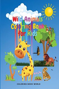 Wild Animals Coloring Book for Kids