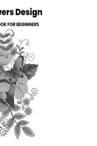 Simple Flower Design Adult Coloring Book For