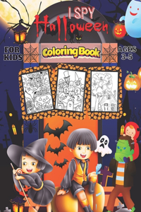 I Spy Halloween Coloring Book for Kids Ages 3-5