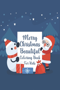Merry Christmas Beautiful Coloring Book For Kids