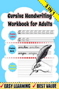 Cursive Handwriting Workbook for Adults