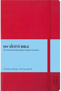 NIV, Skinii Bible, Imitation Leather, Red, Red Letter Edition