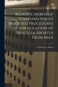 Relative Merits of Standard Versus Modified Procedures for Isolation of Brucella Abortus From Milk