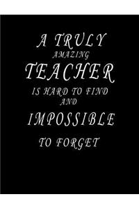 A Truly Amazing Teacher is Hard to Find and Impossible To Forget