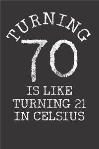70th Birthday Party Celebration Notebook Journal