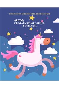 Unicorn Primary Composition Notebook With Picture Space