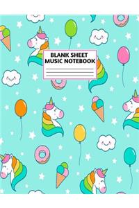 Blank Sheet Music Notebook