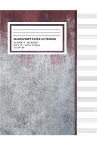 Manuscript Paper Notebook