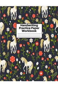 Handwriting Practice Paper Workbook