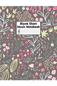 Blank Sheet Music Notebook