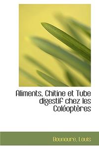 Aliments, Chitine Et Tube Digestif Chez Les Col Opt Res