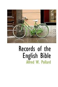 Records of the English Bible