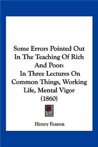 Some Errors Pointed Out In The Teaching Of Rich And Poor