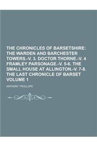 The Chronicles of Barsetshire Volume 1