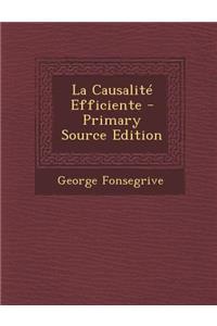 La Causalite Efficiente