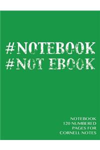 Notebook 120 numbered pages for Cornell Notes