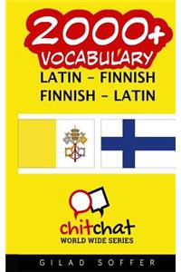 2000+ Latin - Finnish Finnish - Latin Vocabulary