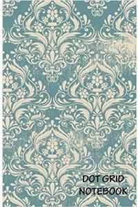 Dot Grid Notebook- Vintage Pattern: 120 Dot Grid Pages, 5.5 X 8.5 Inches