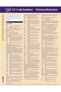 CPT 2013 Express Reference Coding Card Pulmonary/Respiratory