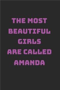 Amanda Girl Woman Notebook