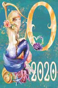 2020 Weekly Planner - Monogram Mermaid Initial 
