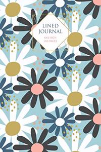Blue Floral Lined Journal