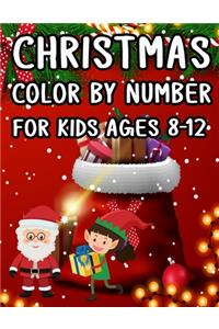 Christmas Color By Number For Kids Ages 8-12