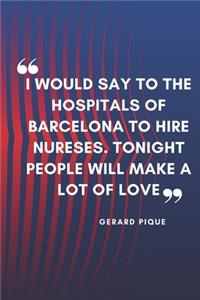 GERARD PIQUE Quote Notebook For Fc Barcelona Fans