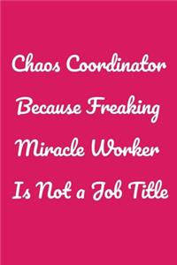 Chaos Coordinator Because Freaking Miracle Worker Is Not a Job Title