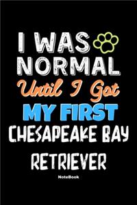 I Was Normal Until I Got My First Chesapeake Bay Retriever Notebook - Chesapeake Bay Retriever Dog Lover and Pet Owner