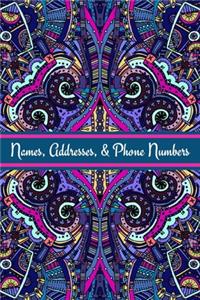 Names, Addresses, & Phone Numbers