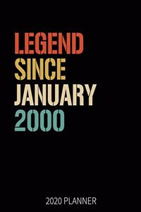 Legend Since January 2000 2020 Planner