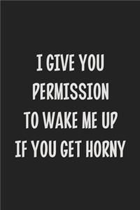 I Give You Permission to Wake Me up If You Get Horny