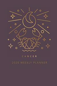 Cancer 2020 Weekly Planner (Burgundy)
