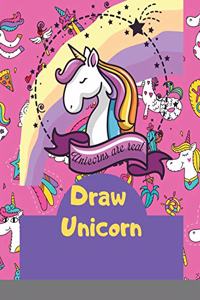 Cute How To Draw Unicorn book for kids